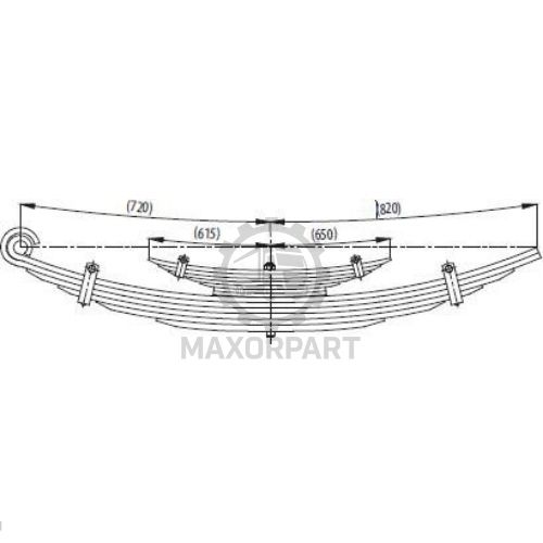 M1008 FORD CARGO 1814 Rear and Helper Spring 90CT5560AA