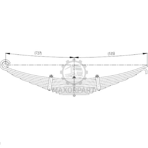 M1010 Rear Spring 97CT5560BB / 90CT5560BA for FORD CARGO 2517/2520