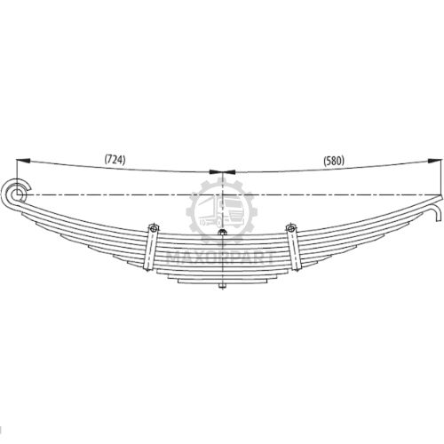 M1013 Rear Spring 97CT5560BB for FORD CAR.2526/2532/2621