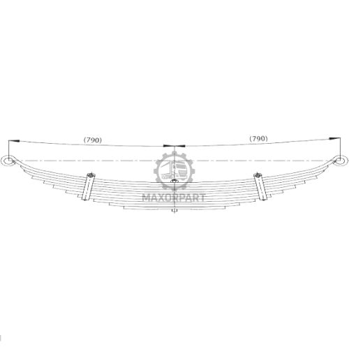 M1025 Rear Spring 83434006511 for MAN 26280/81