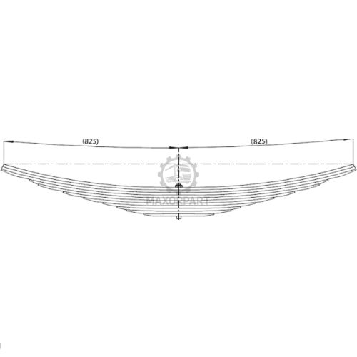 M1027 Rear Spring 81434006867 / 81434006867 for MAN 33 372