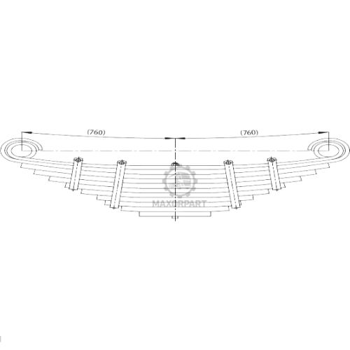 M1030 Rear Spring 386837 for SCANIA VABIS L.111 360-380 