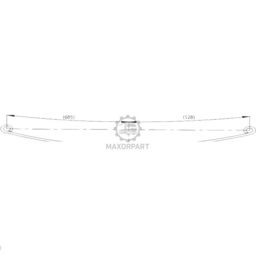 M1045 Rear Spring 70x9 for TEMSA MITSUBISHI L-300