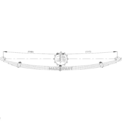 M1046 Rear Spring 70x6/7 for TEMSA MITSUBISHI L-200