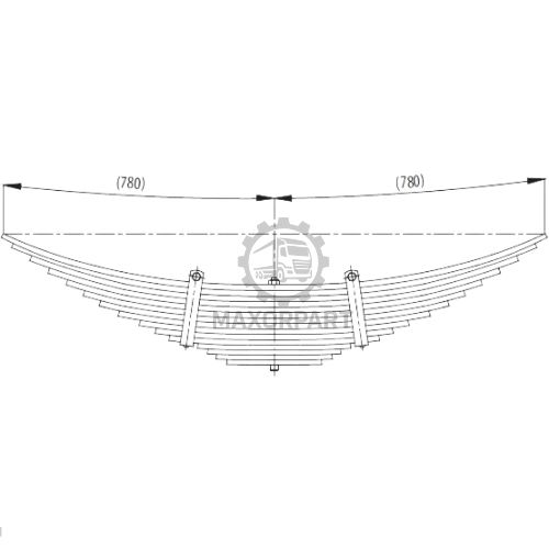 M1047 Rear Spring 9C46/5560/BC/9C465560BC for FORD CARGO