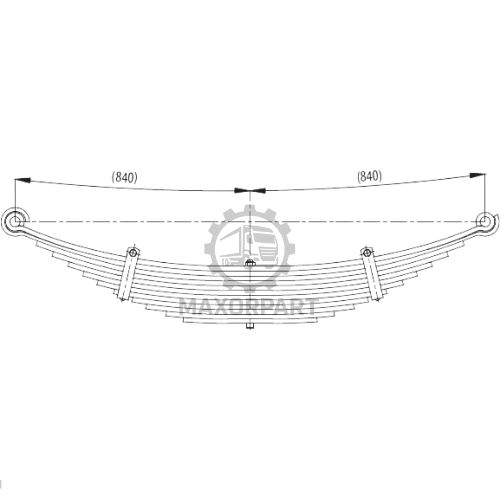 M1054 Front Spring 6C465310AC / 6C465310AD for FORD CARGO 3430D