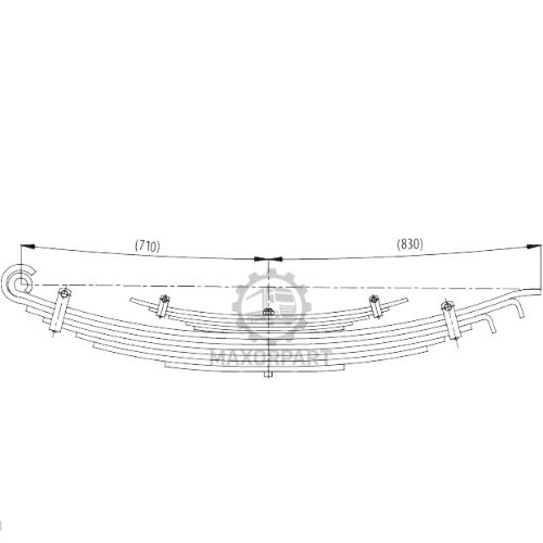 M1058 Rear and Helper Spring 70x11-12-20 for IVECO 85 12