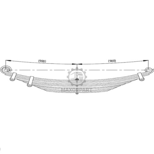 M1059 Front Spring A3753200100 for MERCEDES 25 23 AXOR  4150 - 4851 
