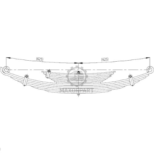 M1079 Rear and Helper Spring MB391540/114850B for TEMSA MITSUBISHI CANTER 7,5T
