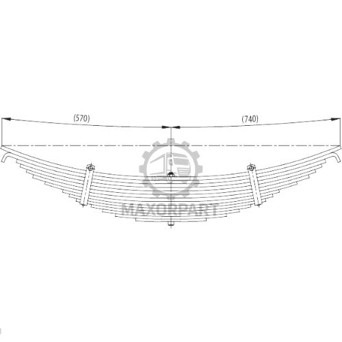 M1085 Additional Axle Spring 83434006594 for MAN 26230 RIGHT
