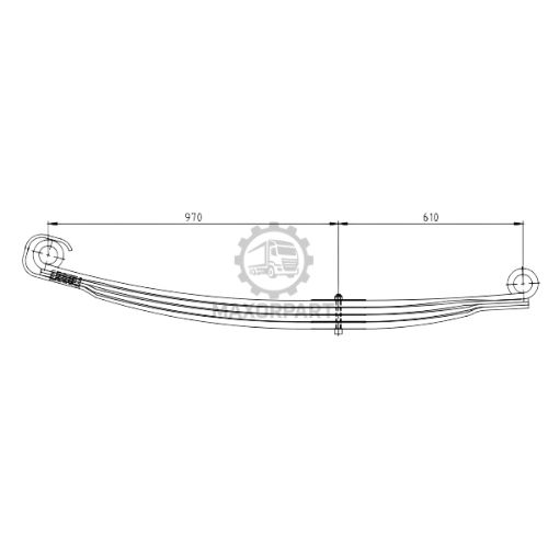 M1092 Front Spring 9493200602 for MERCEDES ACTROS 41.50 / 48.51