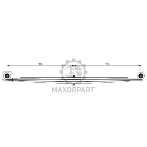 M1096 Front Spring 3753201202 for MERCEDES AXOR 3340