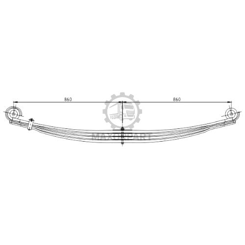 M1097 Front Spring 6533200002 for MERCEDES AXOR 3234 