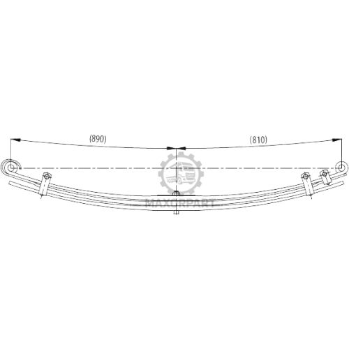 M1108 Front Spring 257459/9580000 for VOLVO F12. 89.81