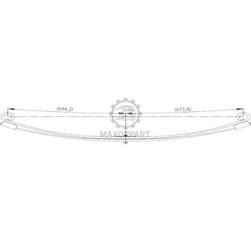 M1118 Rear Spring YC155560HF for FORD TRANSIT 280 PARABOLIC