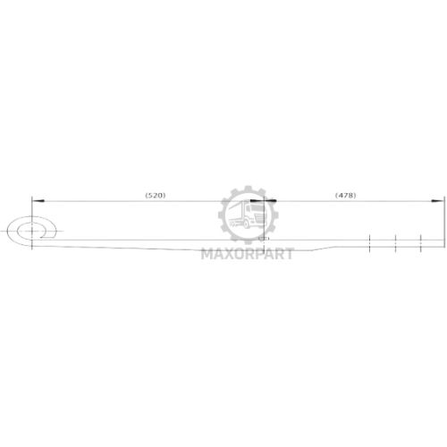 M1122 Rear Spring M001480 for TRAILER FRUEHAUF